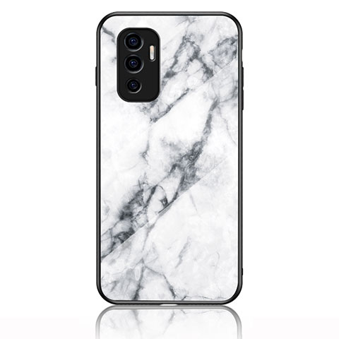 Funda Bumper Silicona Gel Espejo Patron de Moda Carcasa para Vivo V23e 5G Blanco