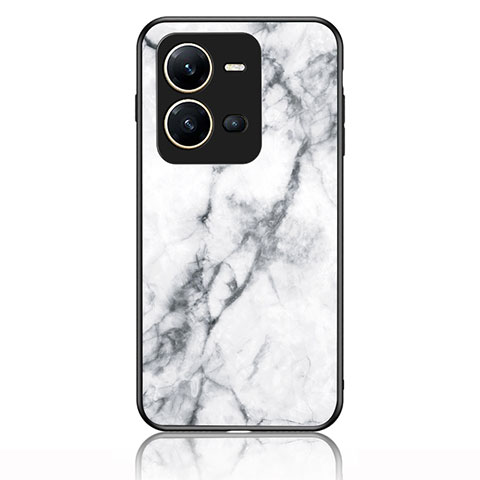 Funda Bumper Silicona Gel Espejo Patron de Moda Carcasa para Vivo V25e Blanco