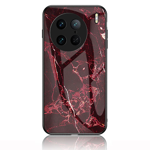 Funda Bumper Silicona Gel Espejo Patron de Moda Carcasa para Vivo X90 5G Rojo