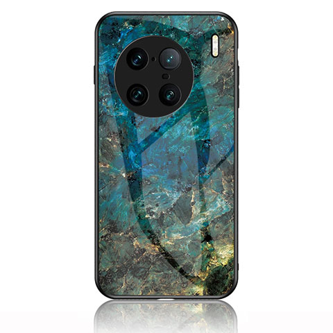 Funda Bumper Silicona Gel Espejo Patron de Moda Carcasa para Vivo X90 Pro+ Plus 5G Azul