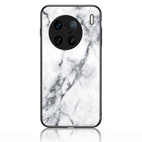 Funda Bumper Silicona Gel Espejo Patron de Moda Carcasa para Vivo X90 Pro+ Plus 5G Blanco