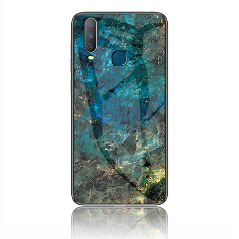 Funda Bumper Silicona Gel Espejo Patron de Moda Carcasa para Vivo Y11 Azul