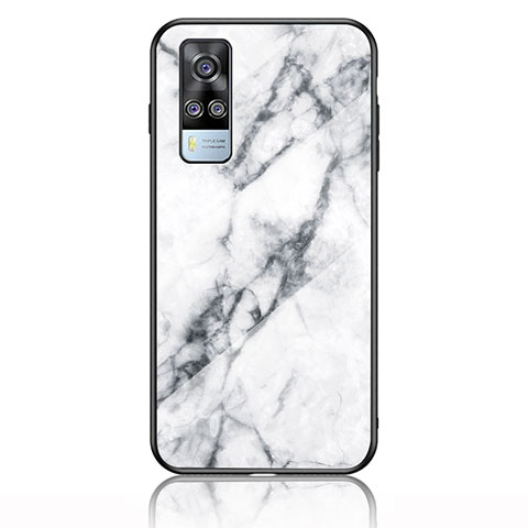 Funda Bumper Silicona Gel Espejo Patron de Moda Carcasa para Vivo Y51A Blanco