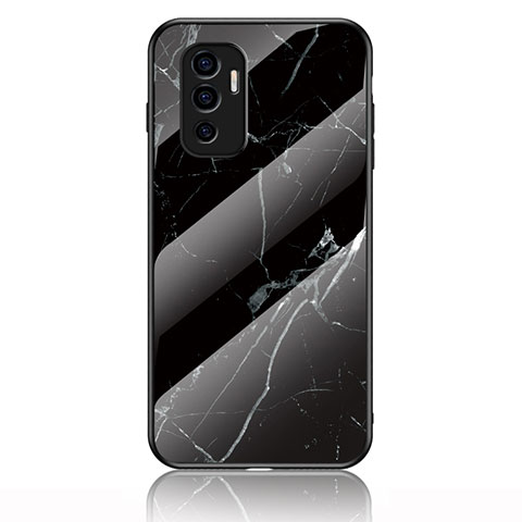 Funda Bumper Silicona Gel Espejo Patron de Moda Carcasa para Vivo Y75 4G Negro