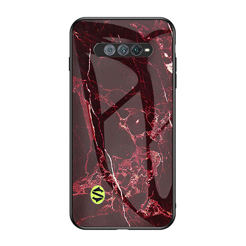 Funda Bumper Silicona Gel Espejo Patron de Moda Carcasa para Xiaomi Black Shark 4S 5G Rojo