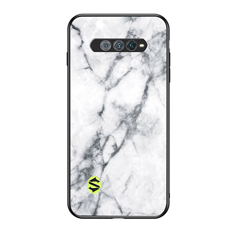 Funda Bumper Silicona Gel Espejo Patron de Moda Carcasa para Xiaomi Black Shark 4S Pro 5G Blanco