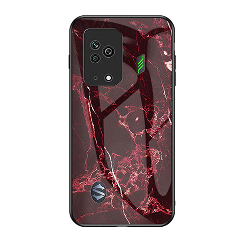 Funda Bumper Silicona Gel Espejo Patron de Moda Carcasa para Xiaomi Black Shark 5 5G Rojo