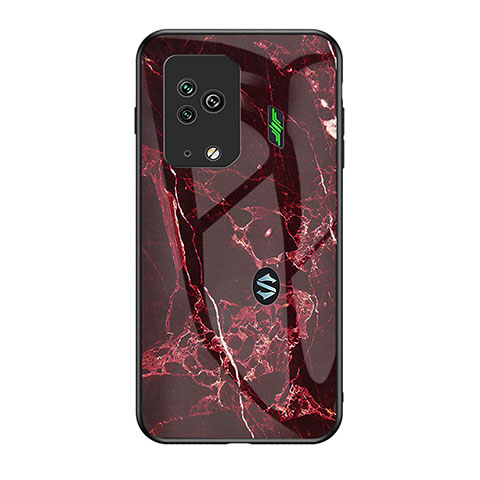 Funda Bumper Silicona Gel Espejo Patron de Moda Carcasa para Xiaomi Black Shark 5 Pro 5G Rojo