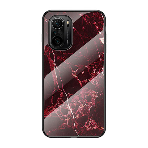 Funda Bumper Silicona Gel Espejo Patron de Moda Carcasa para Xiaomi Mi 11i 5G Rojo