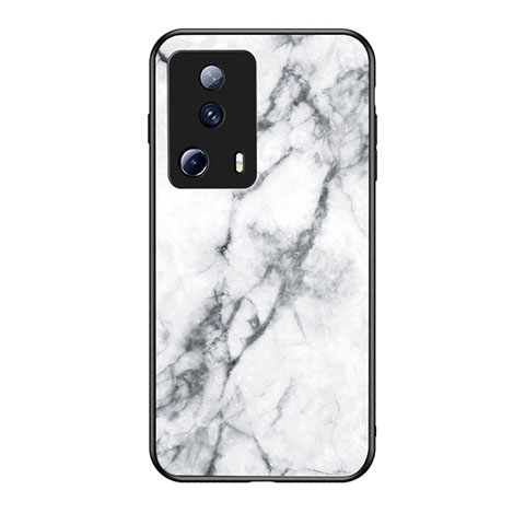 Funda Bumper Silicona Gel Espejo Patron de Moda Carcasa para Xiaomi Mi 12 Lite NE 5G Blanco