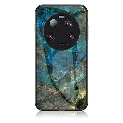 Funda Bumper Silicona Gel Espejo Patron de Moda Carcasa para Xiaomi Mi 13 Ultra 5G Azul