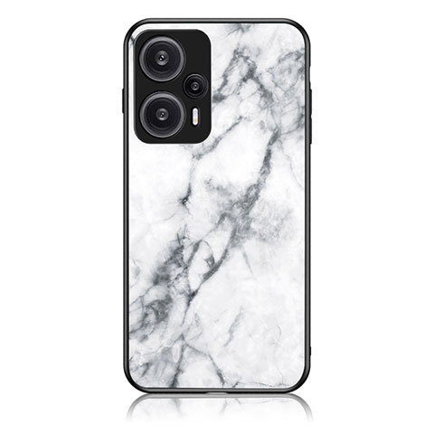 Funda Bumper Silicona Gel Espejo Patron de Moda Carcasa para Xiaomi Poco F5 5G Blanco