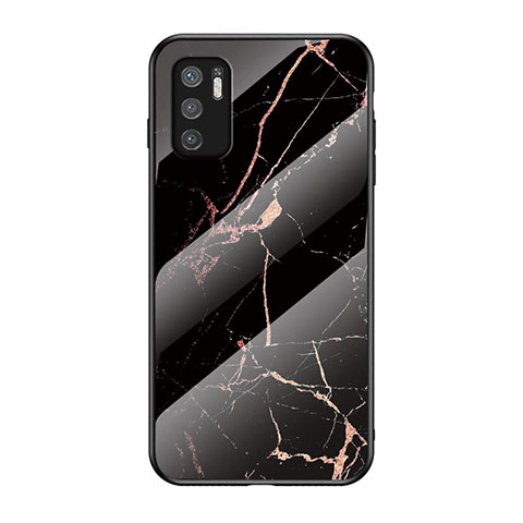 Funda Bumper Silicona Gel Espejo Patron de Moda Carcasa para Xiaomi POCO M3 Pro 5G Oro y Negro