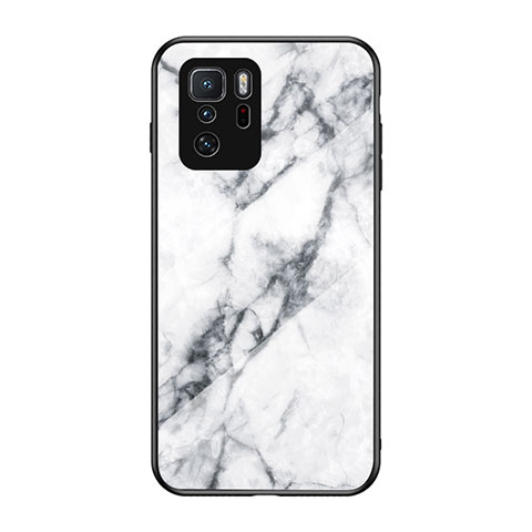 Funda Bumper Silicona Gel Espejo Patron de Moda Carcasa para Xiaomi Poco X3 GT 5G Blanco