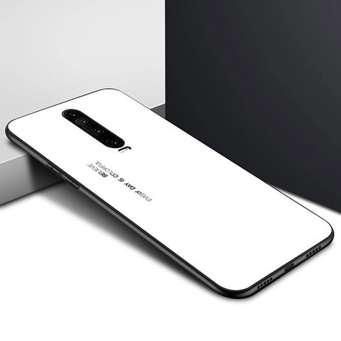 Funda Bumper Silicona Gel Espejo Patron de Moda Carcasa para Xiaomi Redmi K30 4G Blanco