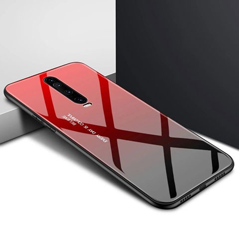 Funda Bumper Silicona Gel Espejo Patron de Moda Carcasa para Xiaomi Redmi K30 4G Rojo