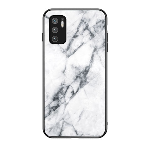 Funda Bumper Silicona Gel Espejo Patron de Moda Carcasa para Xiaomi Redmi Note 10 5G Blanco