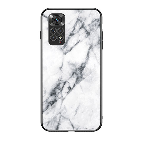 Funda Bumper Silicona Gel Espejo Patron de Moda Carcasa para Xiaomi Redmi Note 11 4G (2022) Blanco