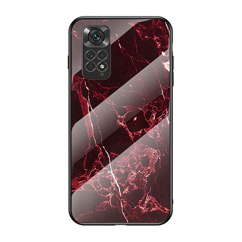 Funda Bumper Silicona Gel Espejo Patron de Moda Carcasa para Xiaomi Redmi Note 11 4G (2022) Rojo