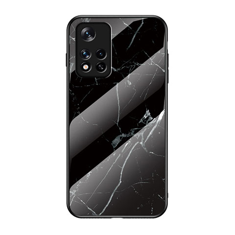 Funda Bumper Silicona Gel Espejo Patron de Moda Carcasa para Xiaomi Redmi Note 11 5G Negro