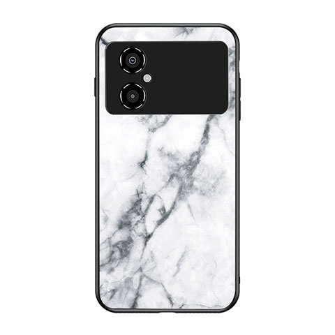 Funda Bumper Silicona Gel Espejo Patron de Moda Carcasa para Xiaomi Redmi Note 11R 5G Blanco