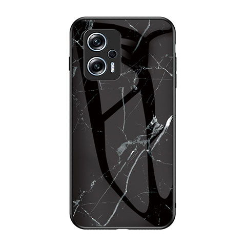 Funda Bumper Silicona Gel Espejo Patron de Moda Carcasa para Xiaomi Redmi Note 11T Pro 5G Negro