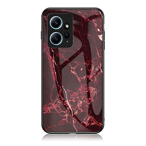 Funda Bumper Silicona Gel Espejo Patron de Moda Carcasa para Xiaomi Redmi Note 12 4G Rojo