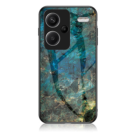 Funda Bumper Silicona Gel Espejo Patron de Moda Carcasa para Xiaomi Redmi Note 13 Pro+ Plus 5G Azul