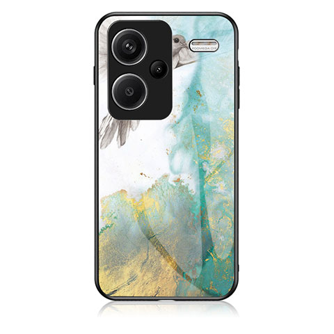 Funda Bumper Silicona Gel Espejo Patron de Moda Carcasa para Xiaomi Redmi Note 13 Pro+ Plus 5G Verde