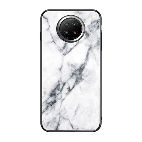 Funda Bumper Silicona Gel Espejo Patron de Moda Carcasa para Xiaomi Redmi Note 9 5G Blanco