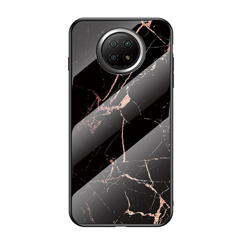 Funda Bumper Silicona Gel Espejo Patron de Moda Carcasa para Xiaomi Redmi Note 9T 5G Oro y Negro