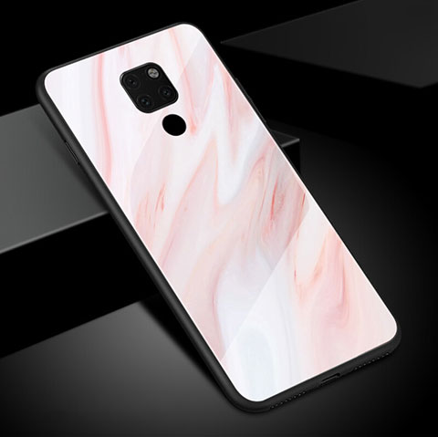 Funda Bumper Silicona Gel Espejo Patron de Moda Carcasa S01 para Huawei Mate 20 Rosa