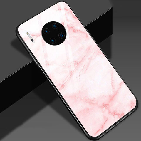 Funda Bumper Silicona Gel Espejo Patron de Moda Carcasa S01 para Huawei Mate 30E Pro 5G Rosa