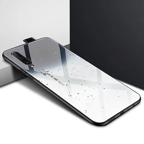 Funda Bumper Silicona Gel Espejo Patron de Moda Carcasa S01 para Huawei Y9s Gris