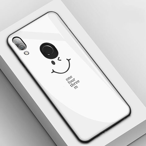 Funda Bumper Silicona Gel Espejo Patron de Moda Carcasa S04 para Huawei Nova 3e Blanco