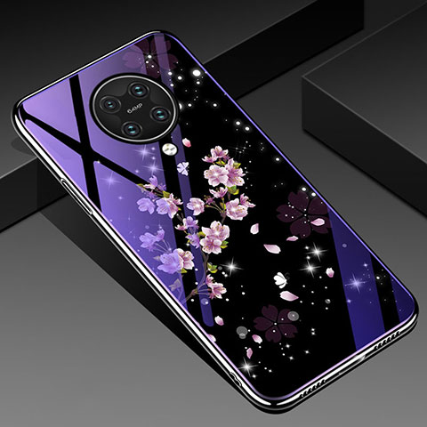 Funda Bumper Silicona Gel Espejo Patron de Moda Carcasa Z01 para Xiaomi Redmi K30 Pro 5G Morado