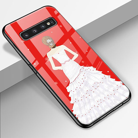 Funda Bumper Silicona Gel Espejo Vestido de Novia Carcasa K01 para Samsung Galaxy S10 Plus Multicolor