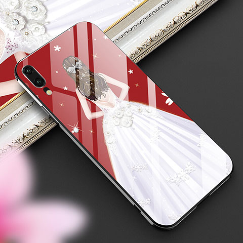 Funda Bumper Silicona Gel Espejo Vestido de Novia Carcasa K02 para Huawei P20 Blanco