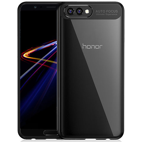 Funda Bumper Silicona Transparente Espejo para Huawei Honor V10 Negro