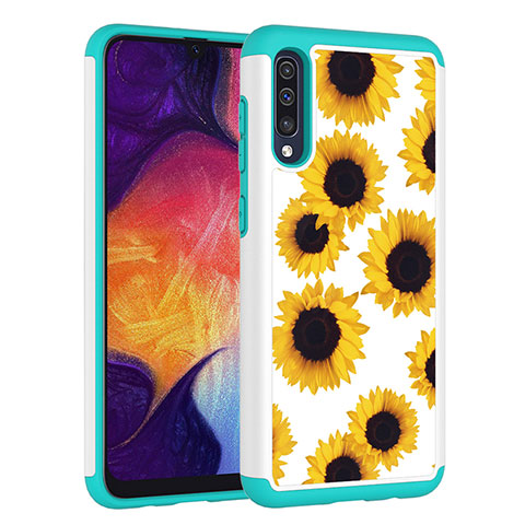 Funda Bumper Silicona y Plastico Carcasa Frontal y Trasera 360 Grados JX1 para Samsung Galaxy A50 Amarillo