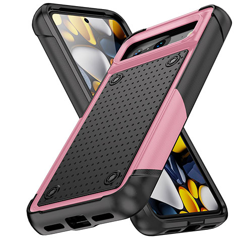 Funda Bumper Silicona y Plastico Carcasa Frontal y Trasera 360 Grados MQ1 para Google Pixel 8 5G Rosa