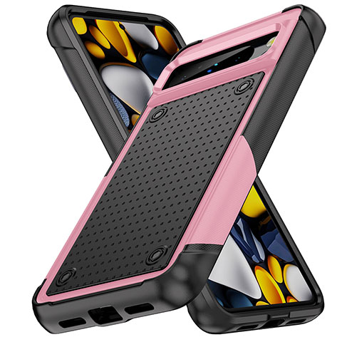 Funda Bumper Silicona y Plastico Carcasa Frontal y Trasera 360 Grados MQ1 para Google Pixel 8 Pro 5G Rosa