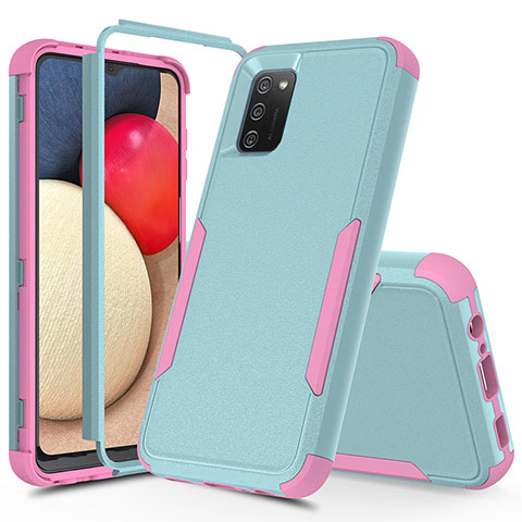 Funda Bumper Silicona y Plastico Carcasa Frontal y Trasera 360 Grados MQ1 para Samsung Galaxy A03s Vistoso