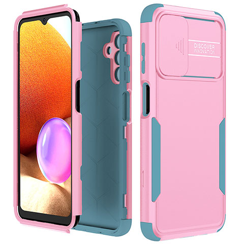 Funda Bumper Silicona y Plastico Carcasa Frontal y Trasera 360 Grados MQ1 para Samsung Galaxy A04s Rosa