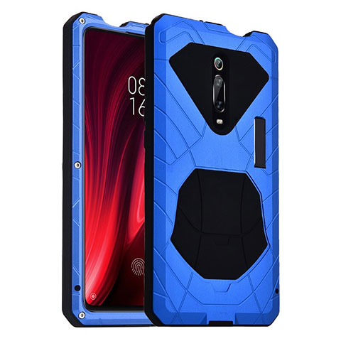 Funda Bumper Silicona y Plastico Carcasa Frontal y Trasera 360 Grados R01 para Xiaomi Mi 9T Azul