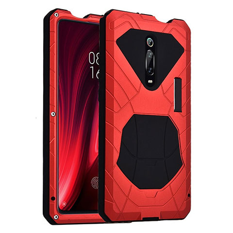 Funda Bumper Silicona y Plastico Carcasa Frontal y Trasera 360 Grados R01 para Xiaomi Mi 9T Pro Rojo