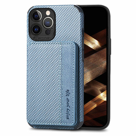 Funda Bumper Silicona y Plastico Carcasa Frontal y Trasera 360 Grados U05 para Apple iPhone 16 Pro Max Azul