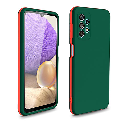 Funda Bumper Silicona y Plastico Carcasa Frontal y Trasera 360 Grados WL1 para Samsung Galaxy A32 4G Verde