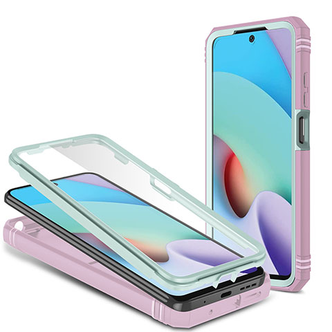 Funda Bumper Silicona y Plastico Mate Carcasa con Magnetico Anillo de dedo Soporte MQ6 para Xiaomi Redmi 10 (2022) Multicolor