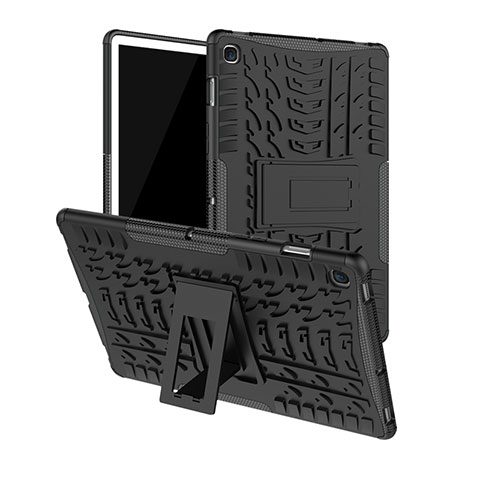 Funda Bumper Silicona y Plastico Mate Carcasa con Soporte A01 para Samsung Galaxy Tab S5e Wi-Fi 10.5 SM-T720 Negro